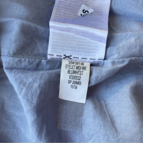 New! GAP Blue White Striped Flutter Sleeve Midi Wrap Dress - 22478 - Picture 13 of 16